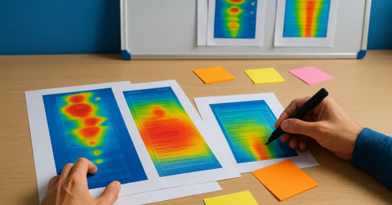 Hőtérkép és görgetési minták